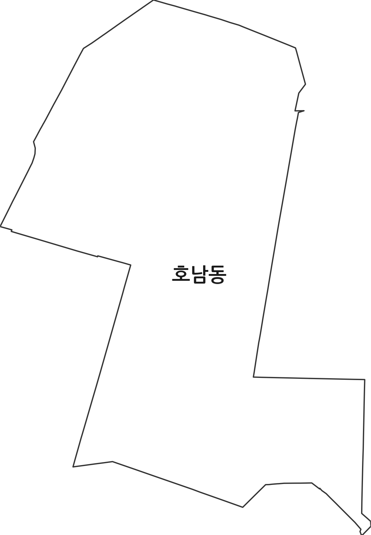 전라남도 목포시 호남동 법정동 행정구역 경계 지도