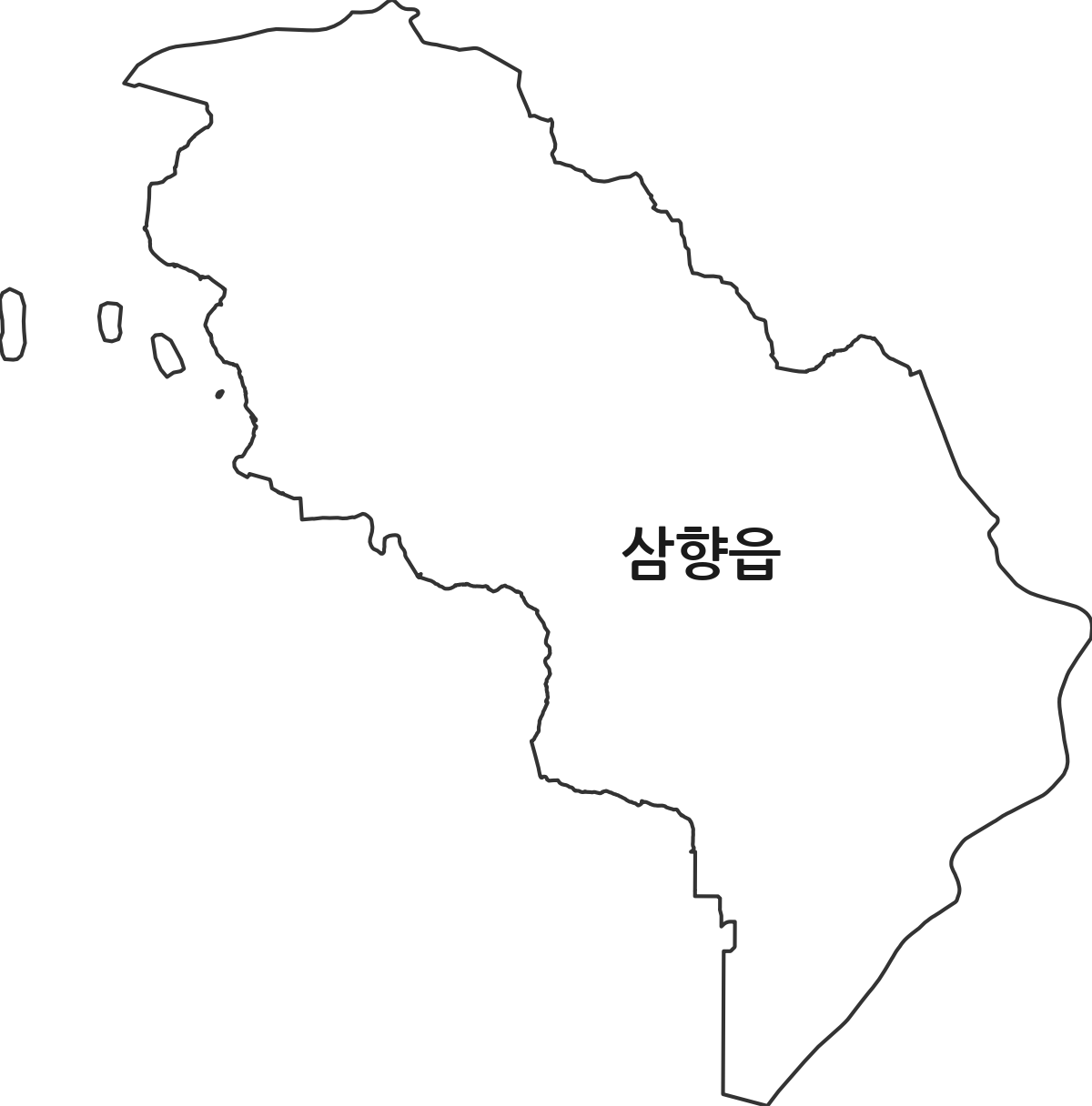 전라남도 무안군 삼향읍 행정동 행정구역 경계 지도