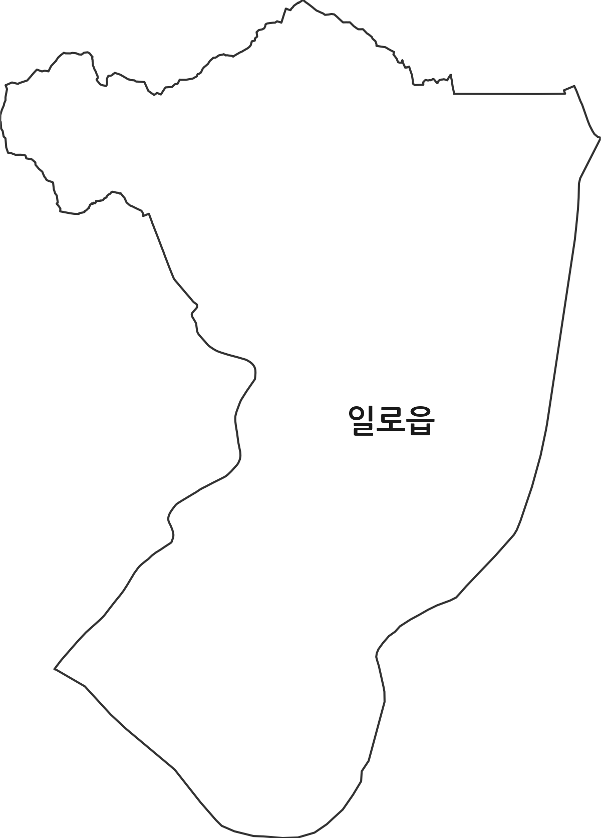 전라남도 무안군 일로읍 행정동 행정구역 경계 지도