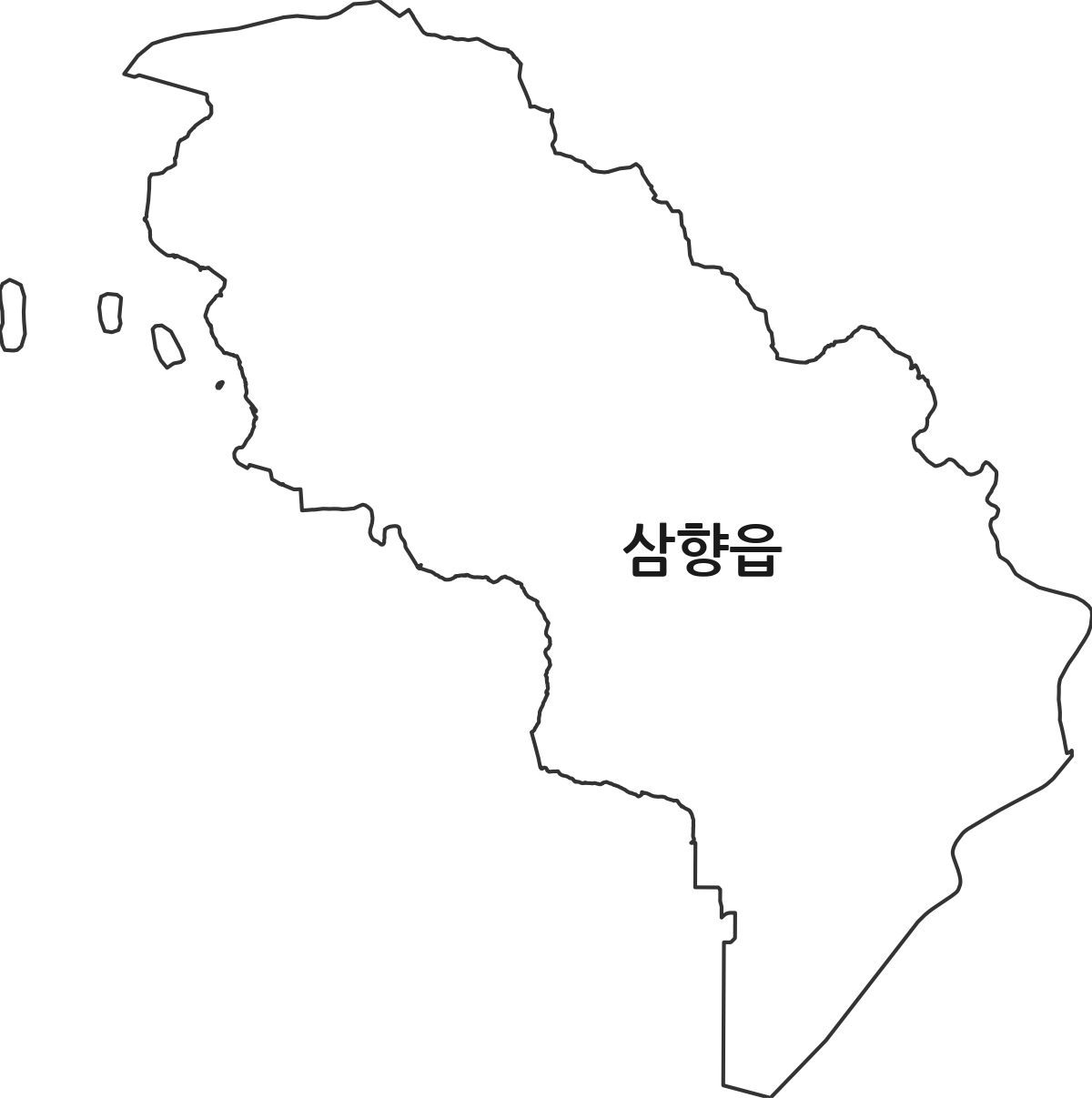 전라남도 무안군 삼향읍 법정동 행정구역 경계 지도