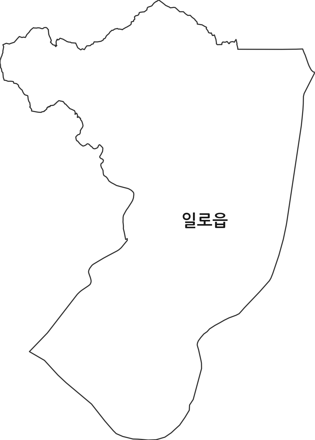 전라남도 무안군 일로읍 법정동 행정구역 경계 지도