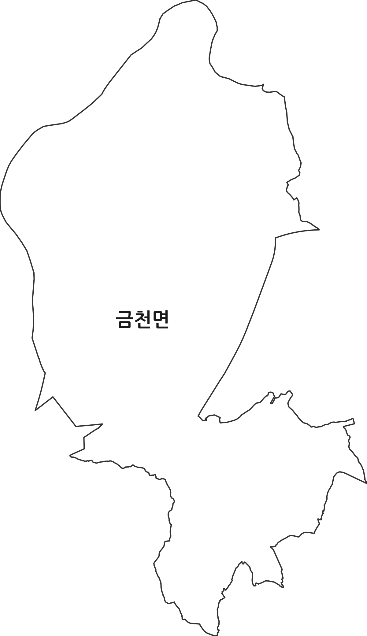 전라남도 나주시 금천면 행정동 행정구역 경계 지도