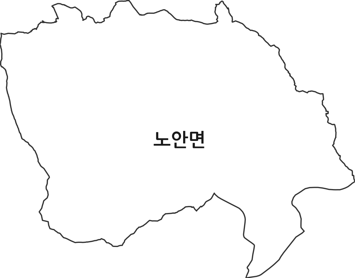 전라남도 나주시 노안면 행정동 행정구역 경계 지도