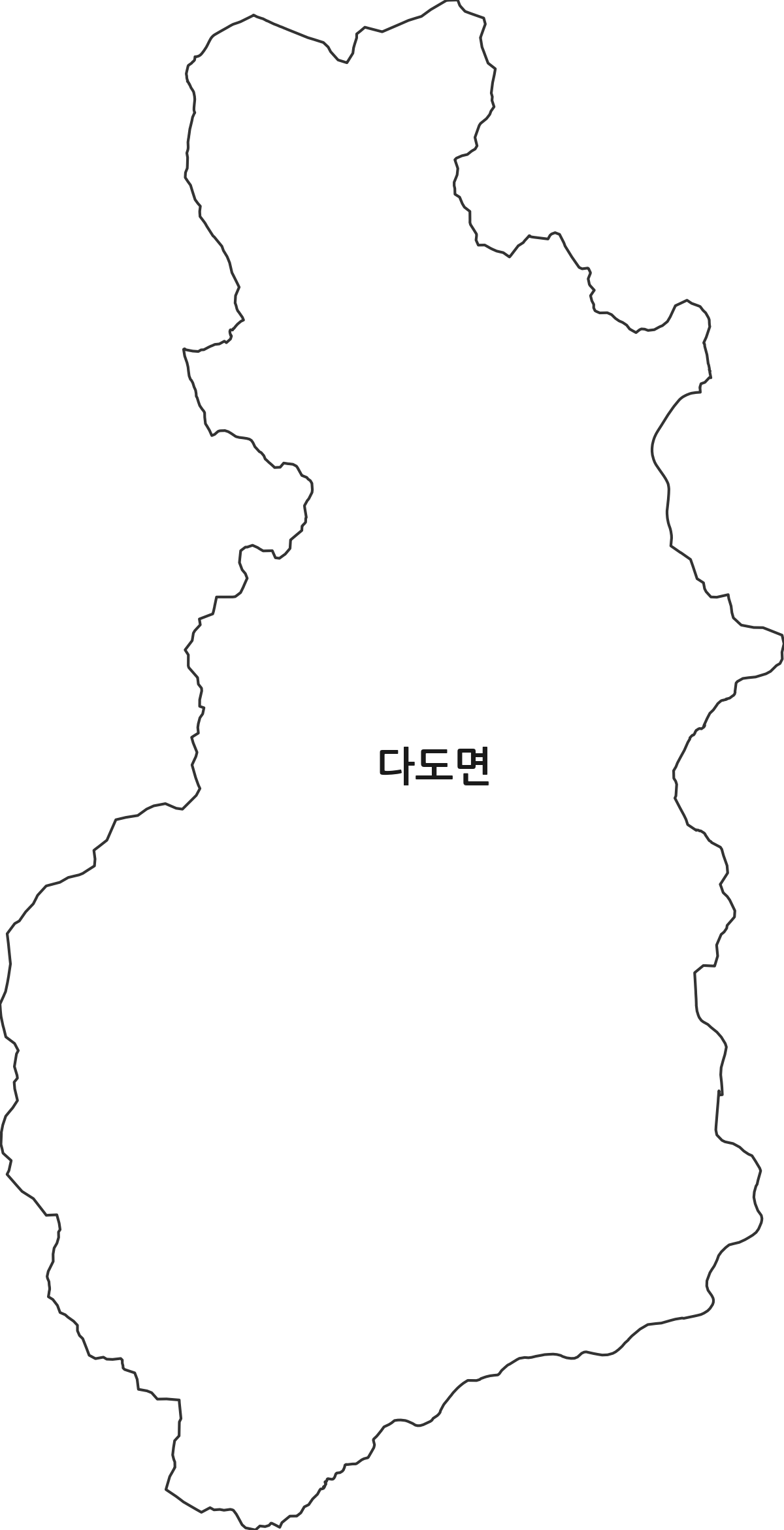 전라남도 나주시 다도면 행정동 행정구역 경계 지도