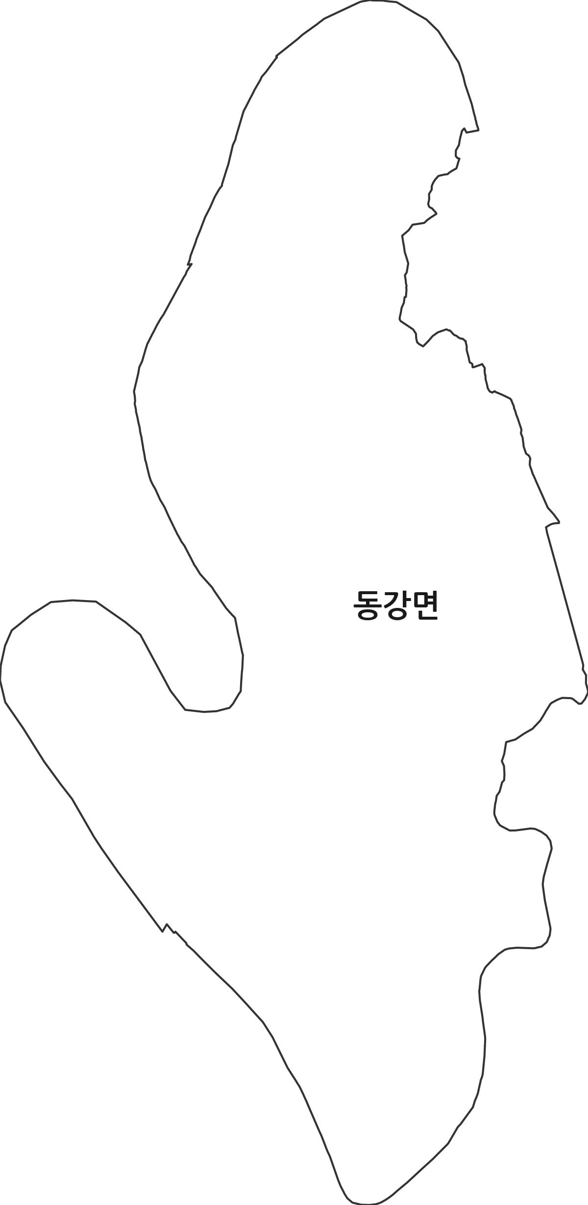 전라남도 나주시 동강면 행정동 행정구역 경계 지도