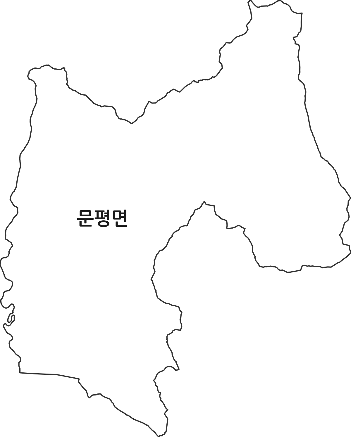 전라남도 나주시 문평면 행정동 행정구역 경계 지도