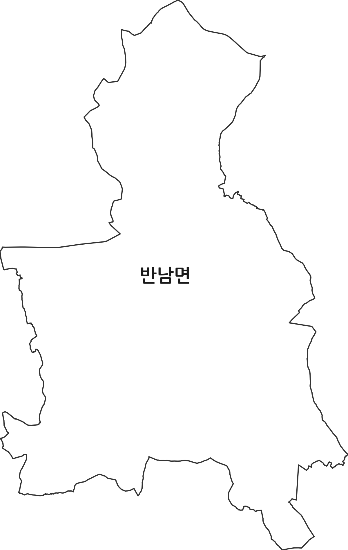 전라남도 나주시 반남면 행정동 행정구역 경계 지도