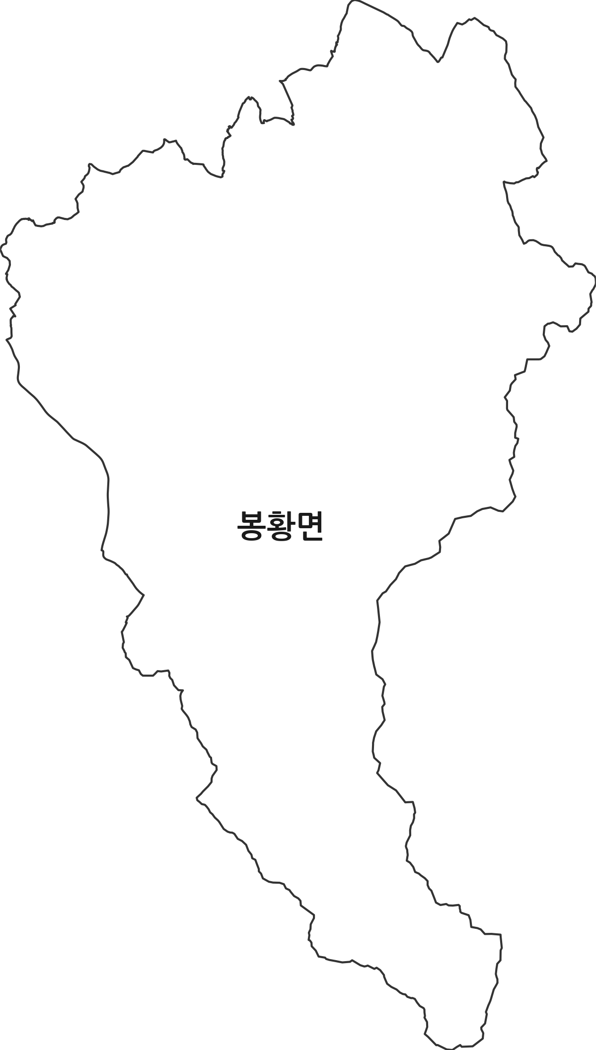 전라남도 나주시 봉황면 행정동 행정구역 경계 지도