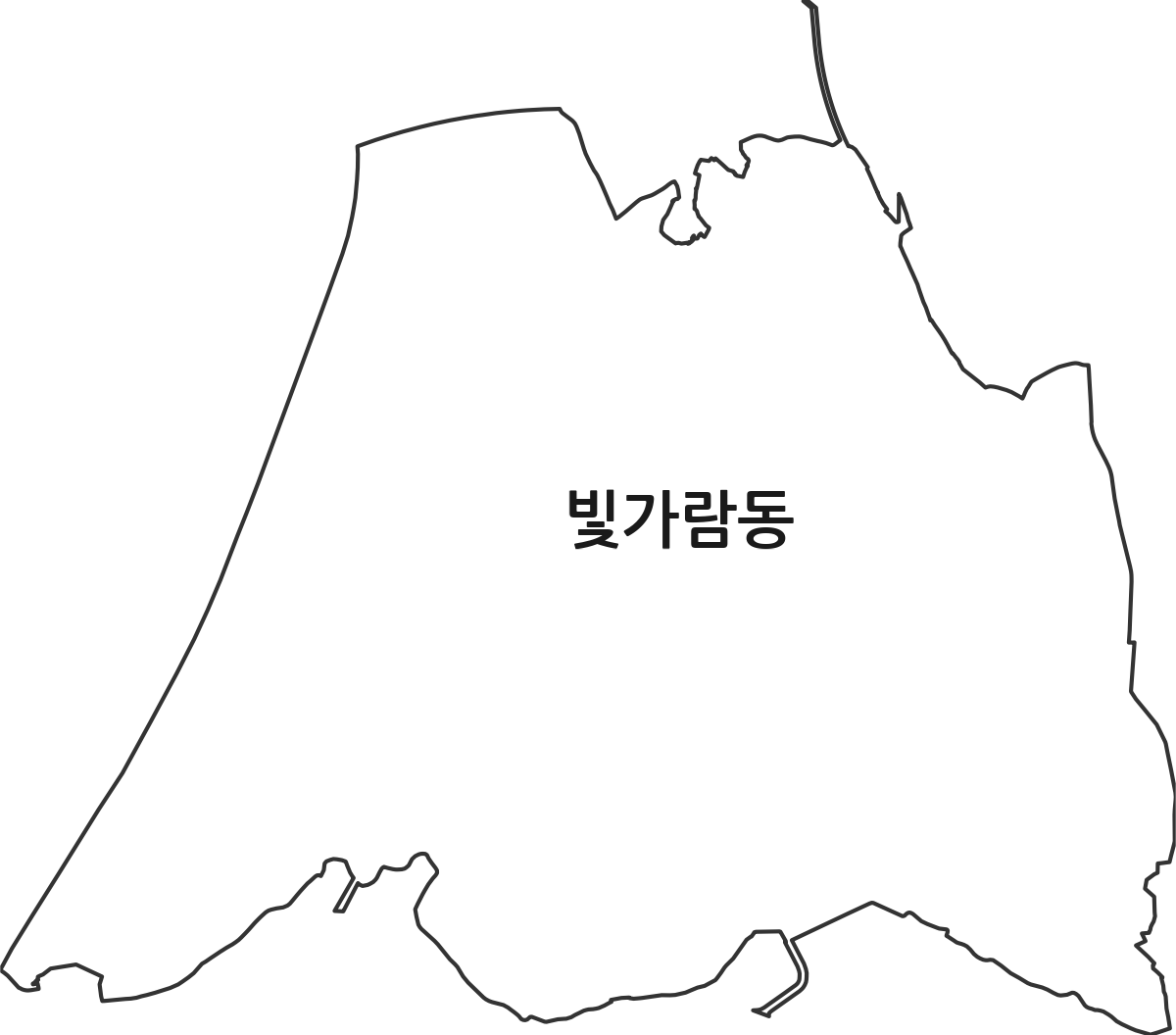 전라남도 나주시 빛가람동 행정동 행정구역 경계 지도