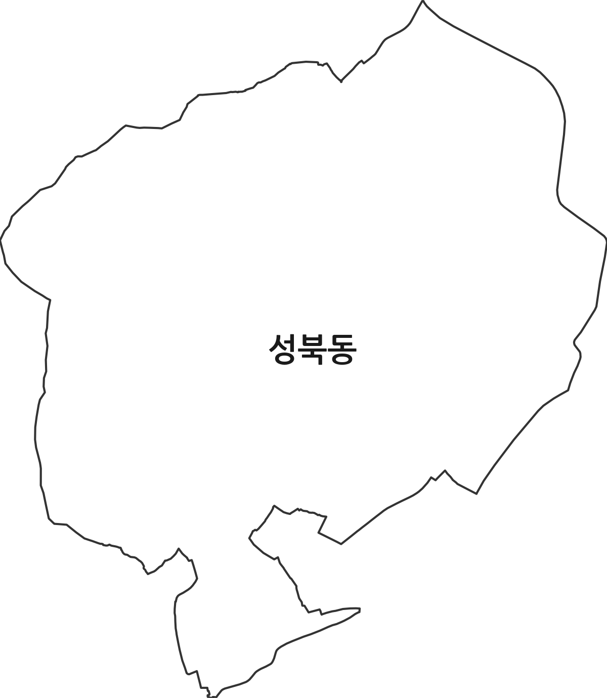 전라남도 나주시 성북동 행정동 행정구역 경계 지도