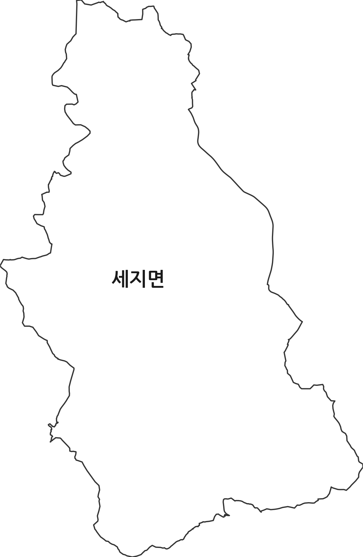 전라남도 나주시 세지면 행정동 행정구역 경계 지도