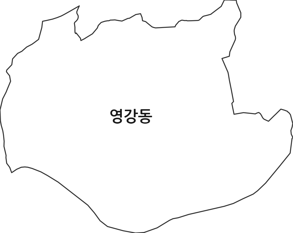 전라남도 나주시 영강동 행정동 행정구역 경계 지도