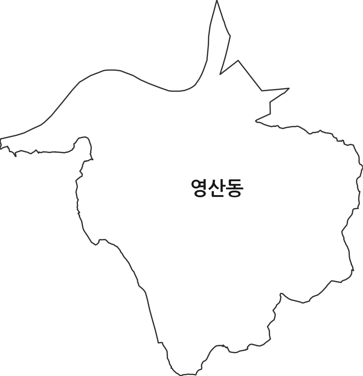 전라남도 나주시 영산동 행정동 행정구역 경계 지도