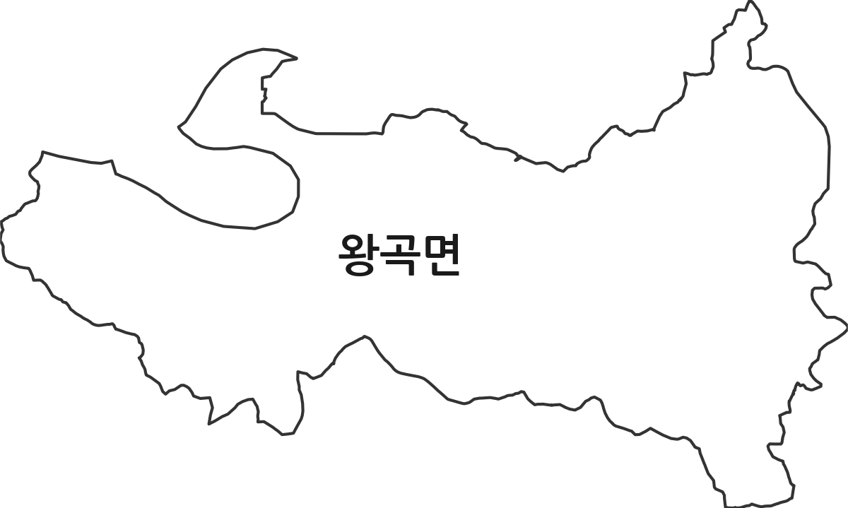 전라남도 나주시 왕곡면 행정동 행정구역 경계 지도