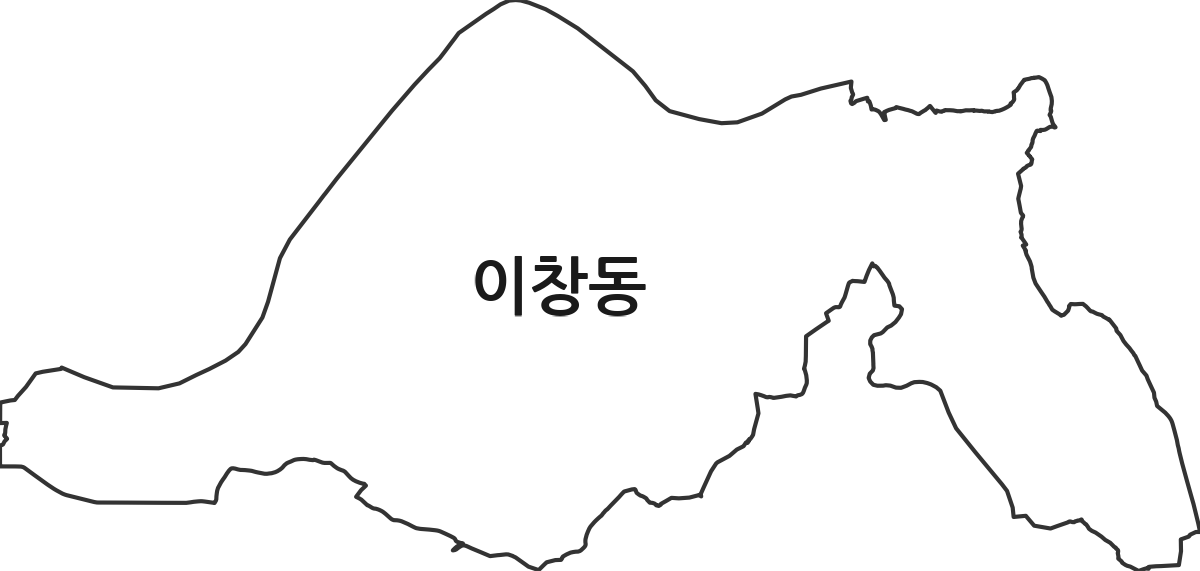 전라남도 나주시 이창동 행정동 행정구역 경계 지도