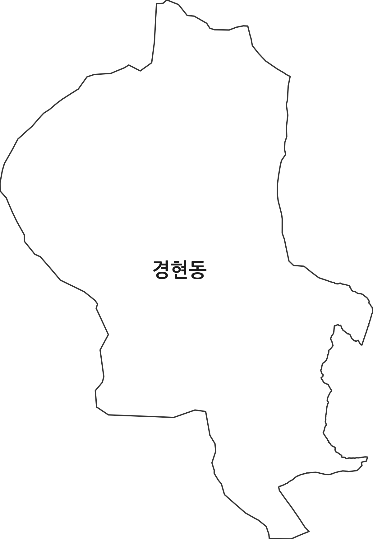 전라남도 나주시 경현동 법정동 행정구역 경계 지도