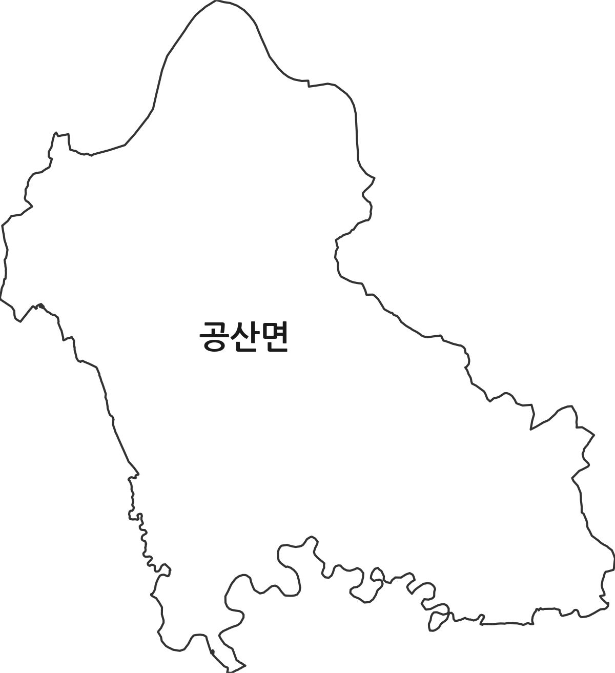 전라남도 나주시 공산면 법정동 행정구역 경계 지도