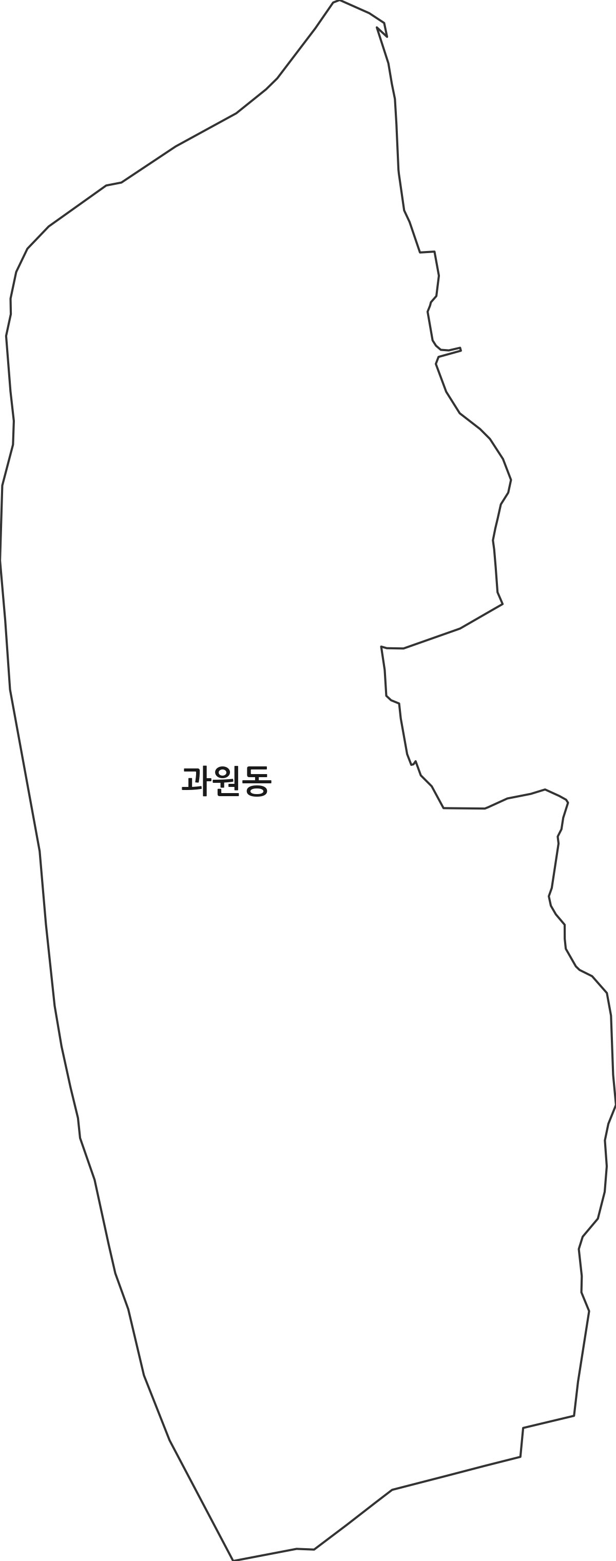 전라남도 나주시 과원동 법정동 행정구역 경계 지도