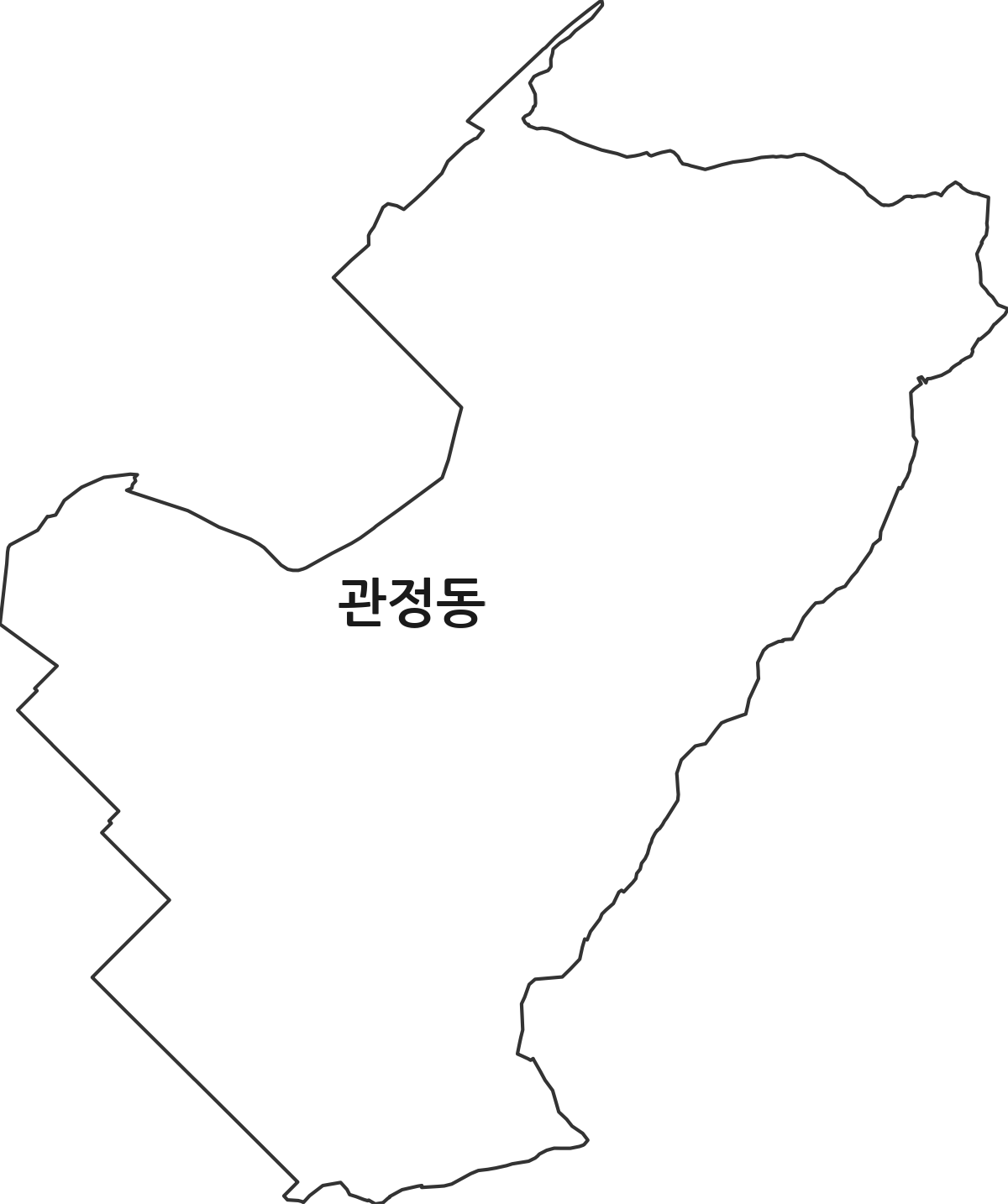 전라남도 나주시 관정동 법정동 행정구역 경계 지도