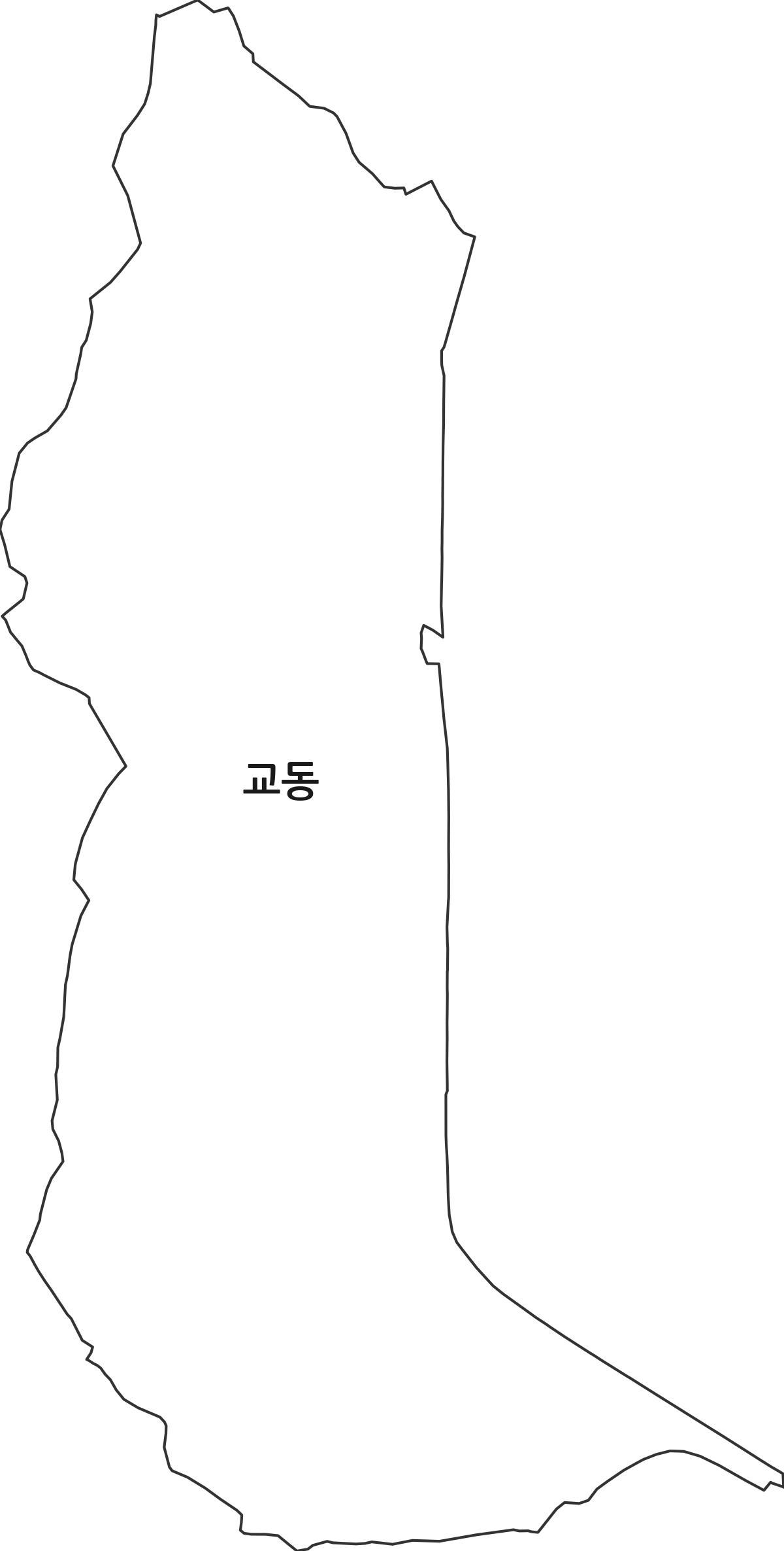 전라남도 나주시 교동 법정동 행정구역 경계 지도