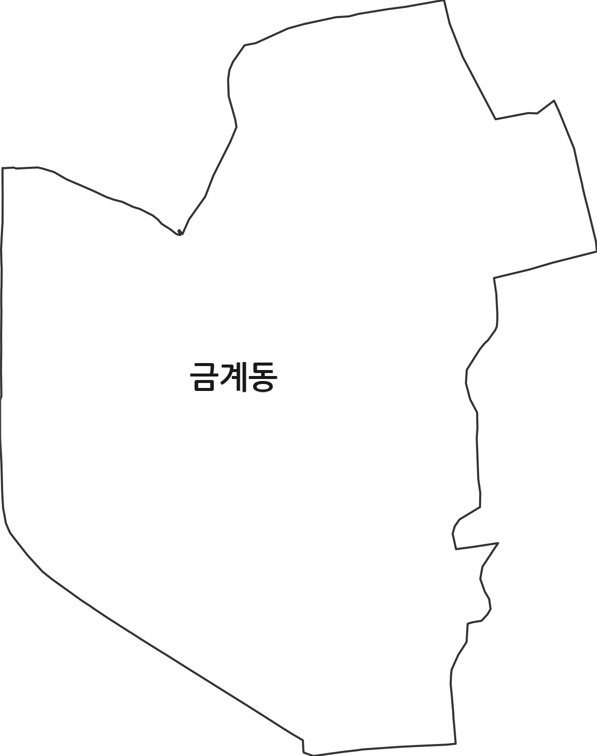 전라남도 나주시 금계동 법정동 행정구역 경계 지도