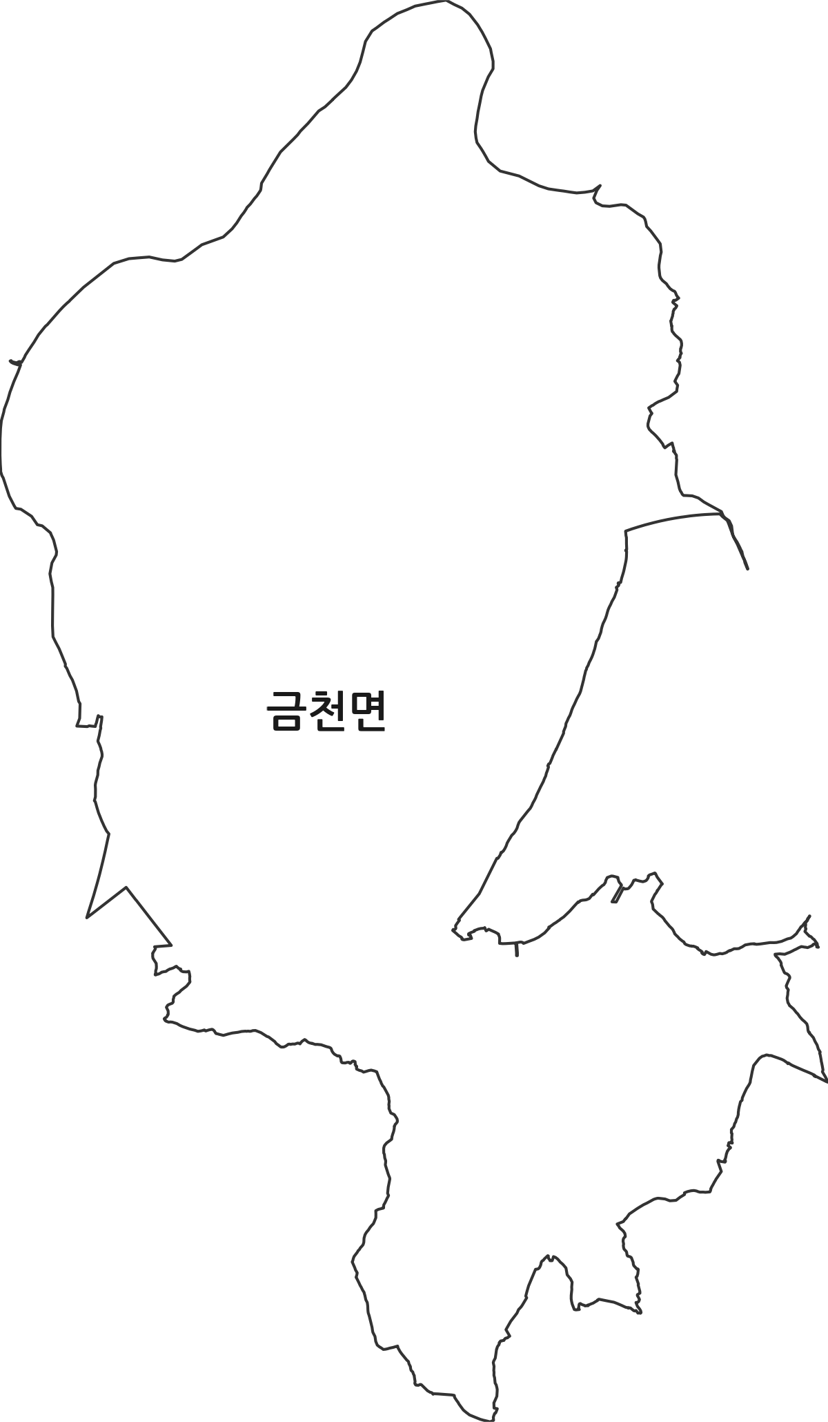 전라남도 나주시 금천면 법정동 행정구역 경계 지도