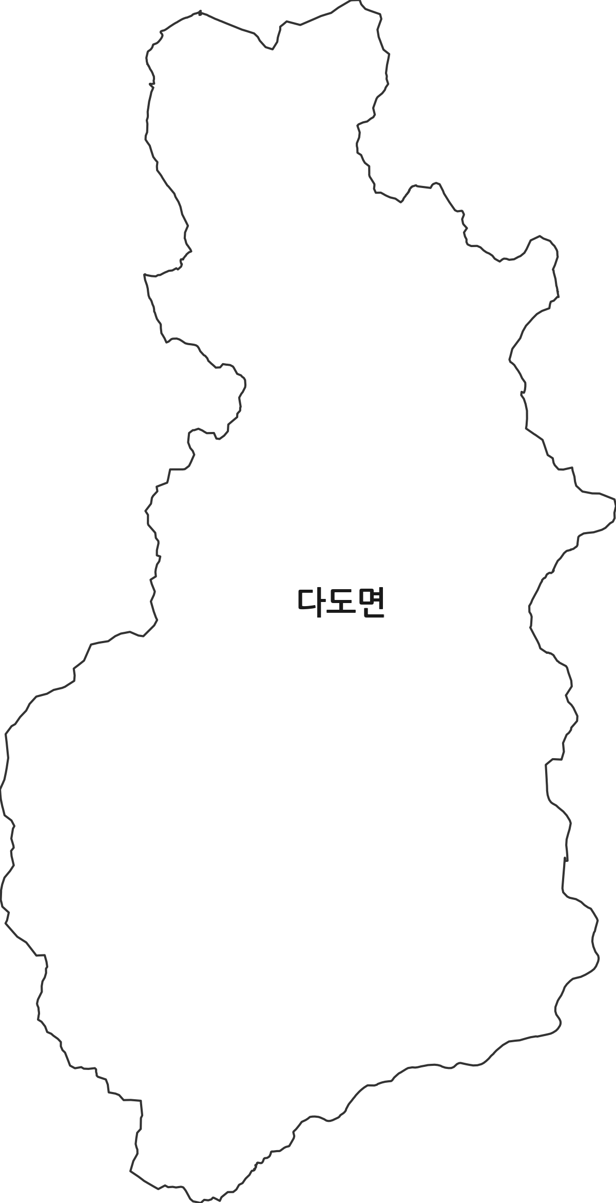 전라남도 나주시 다도면 법정동 행정구역 경계 지도