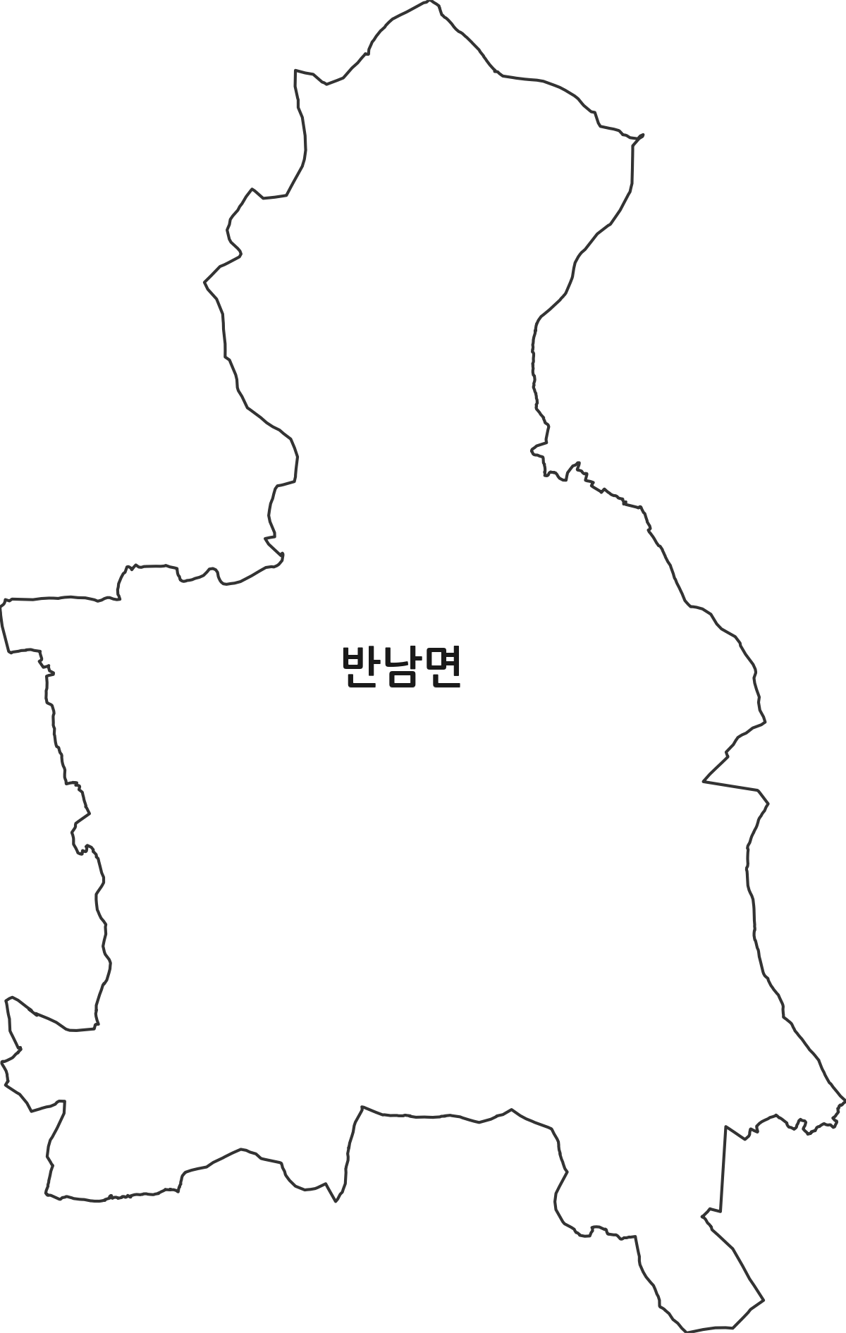 전라남도 나주시 반남면 법정동 행정구역 경계 지도