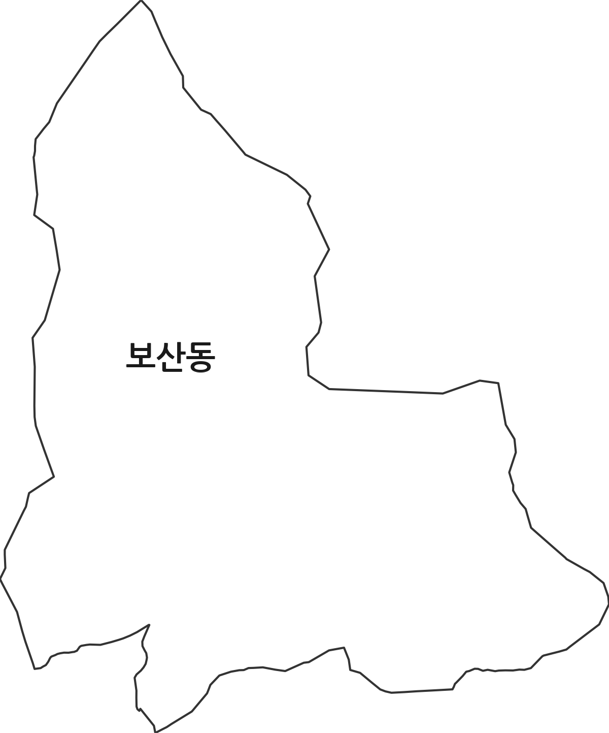 전라남도 나주시 보산동 법정동 행정구역 경계 지도