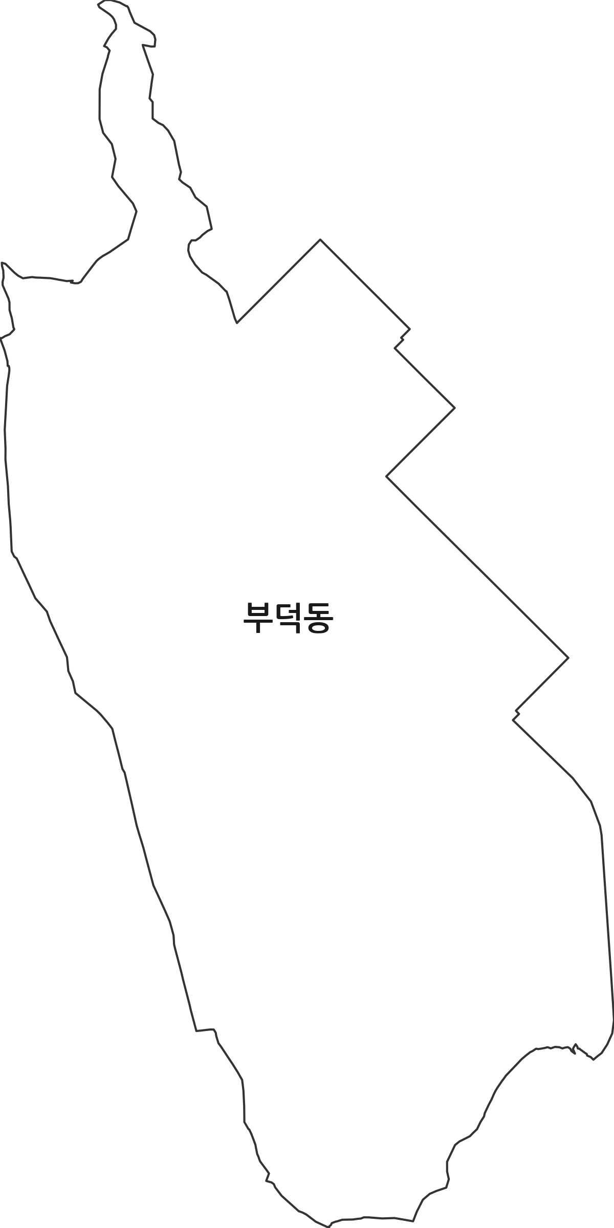 전라남도 나주시 부덕동 법정동 행정구역 경계 지도