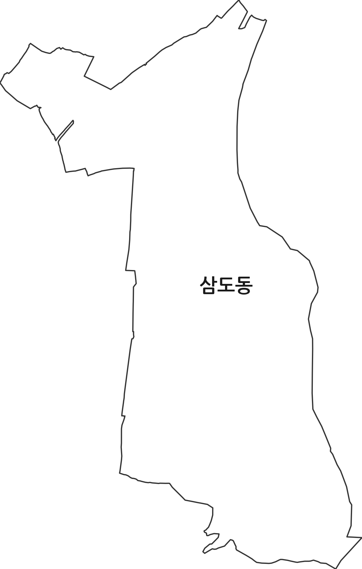 전라남도 나주시 삼도동 법정동 행정구역 경계 지도