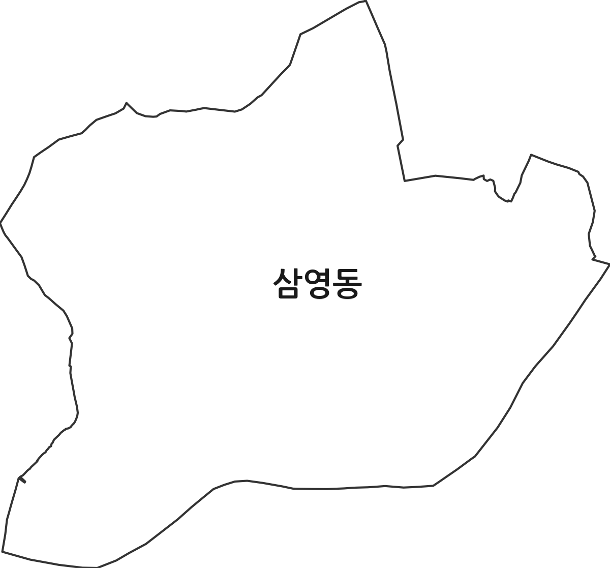 전라남도 나주시 삼영동 법정동 행정구역 경계 지도