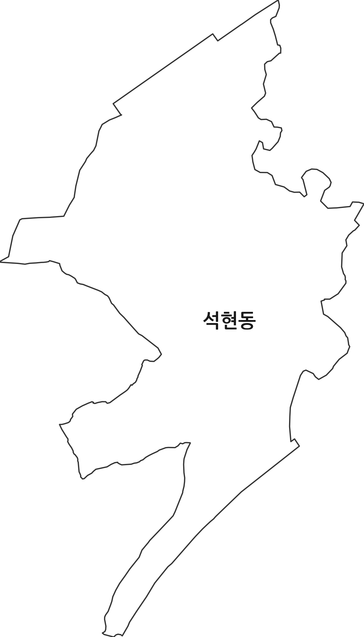 전라남도 나주시 석현동 법정동 행정구역 경계 지도