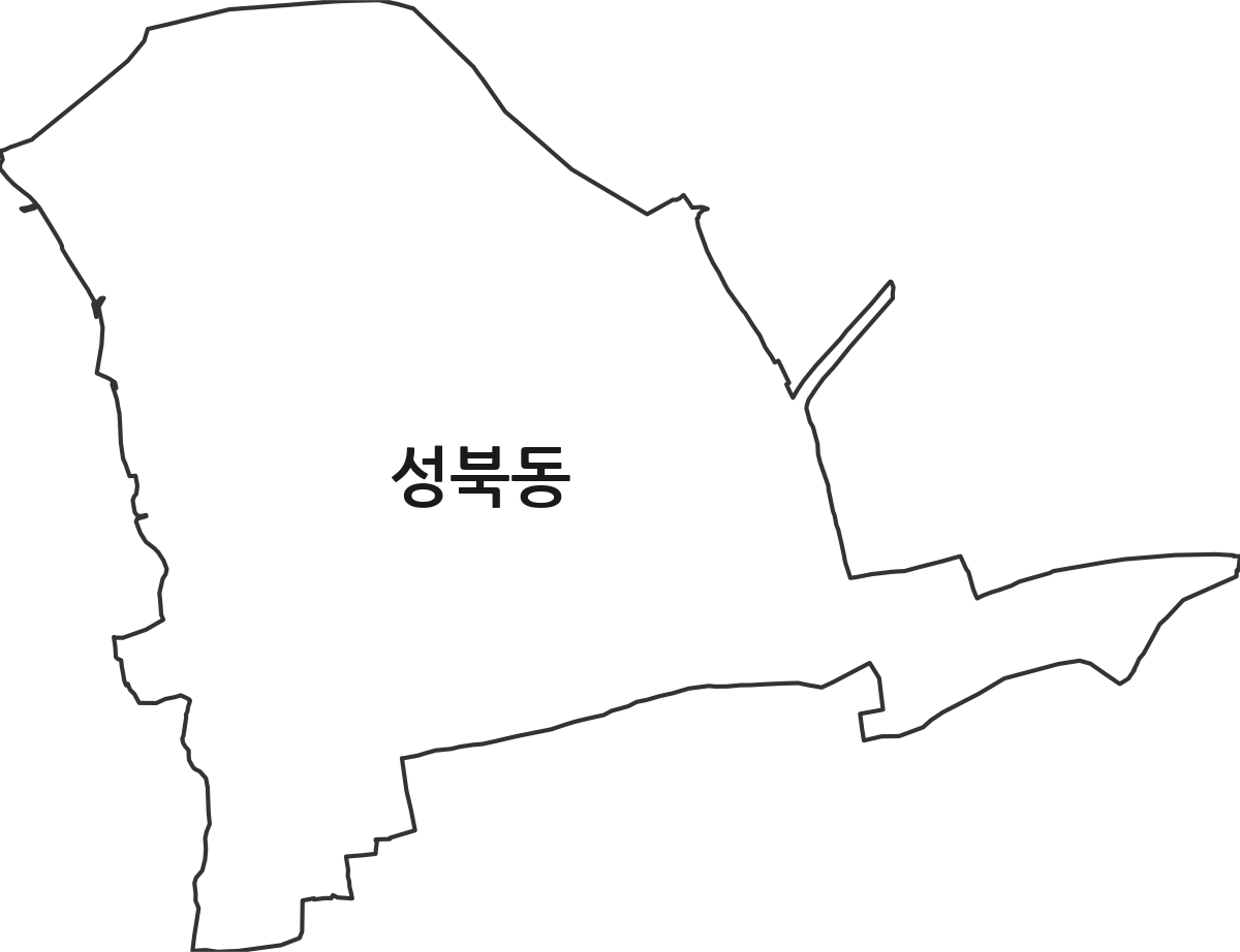전라남도 나주시 성북동 법정동 행정구역 경계 지도