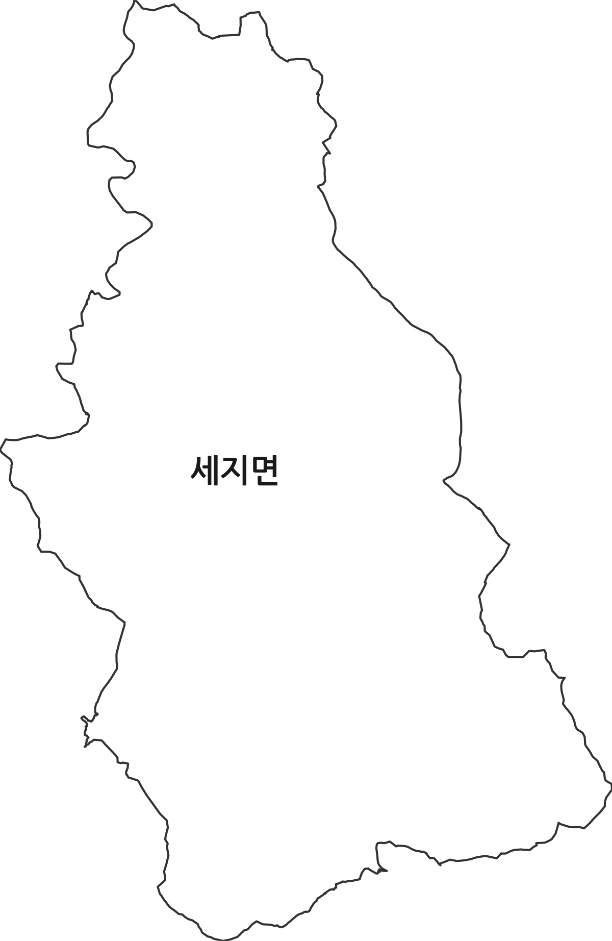 전라남도 나주시 세지면 법정동 행정구역 경계 지도