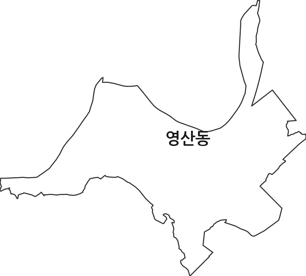 전라남도 나주시 영산동 법정동 행정구역 경계 지도