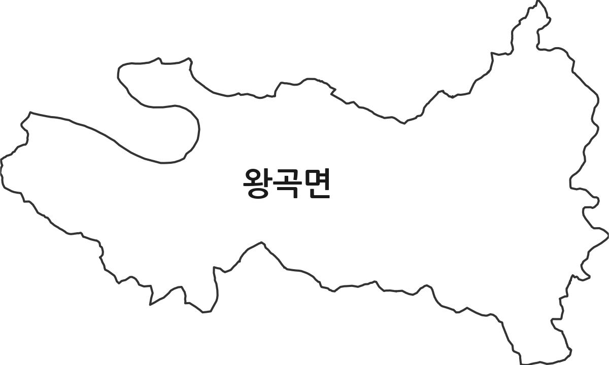 전라남도 나주시 왕곡면 법정동 행정구역 경계 지도