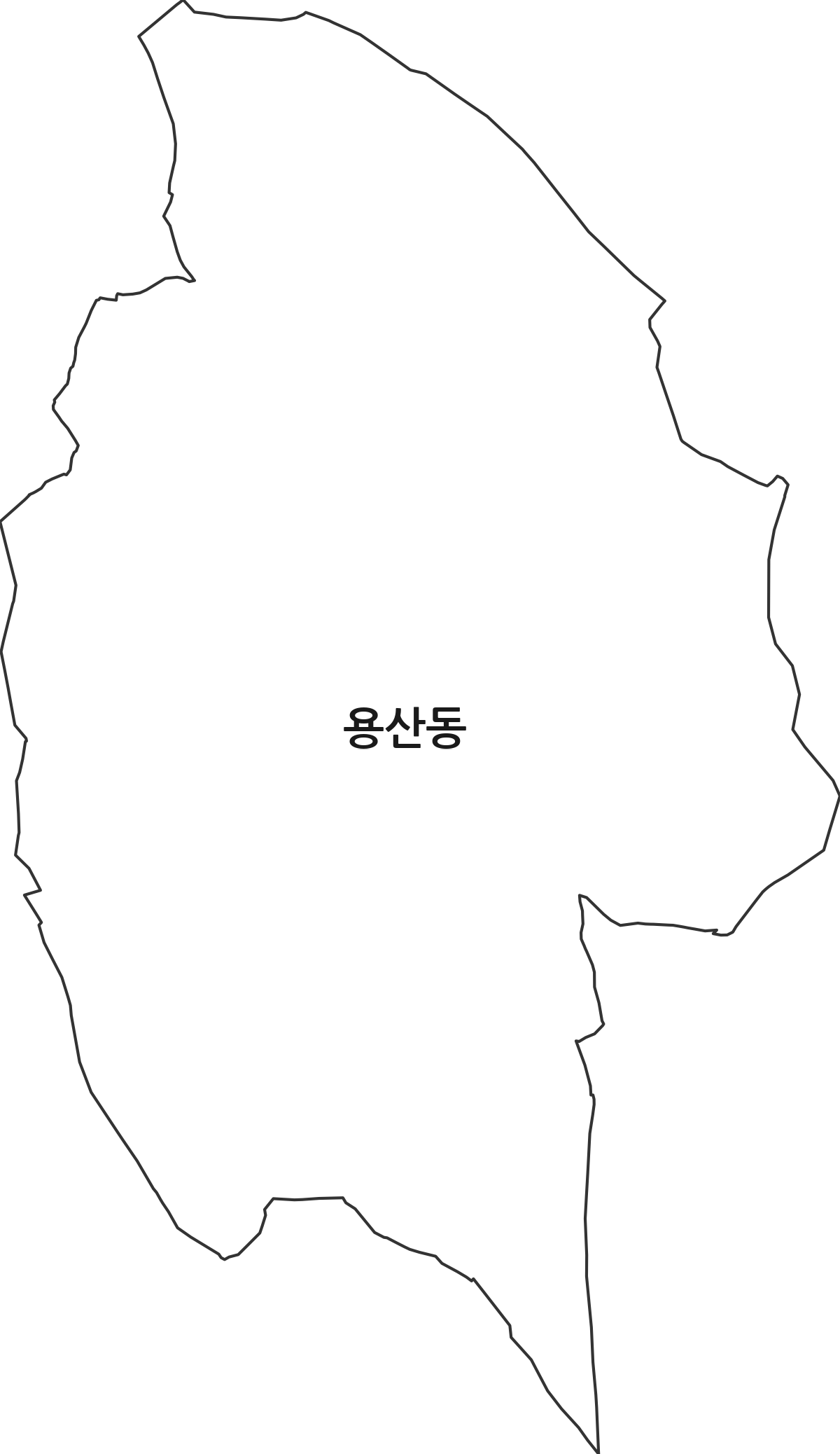 전라남도 나주시 용산동 법정동 행정구역 경계 지도