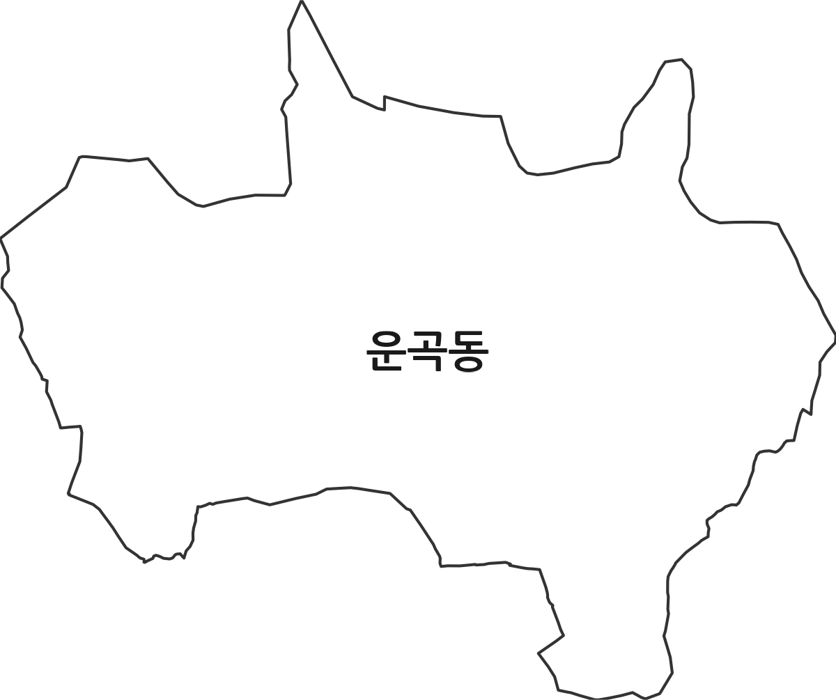 전라남도 나주시 운곡동 법정동 행정구역 경계 지도