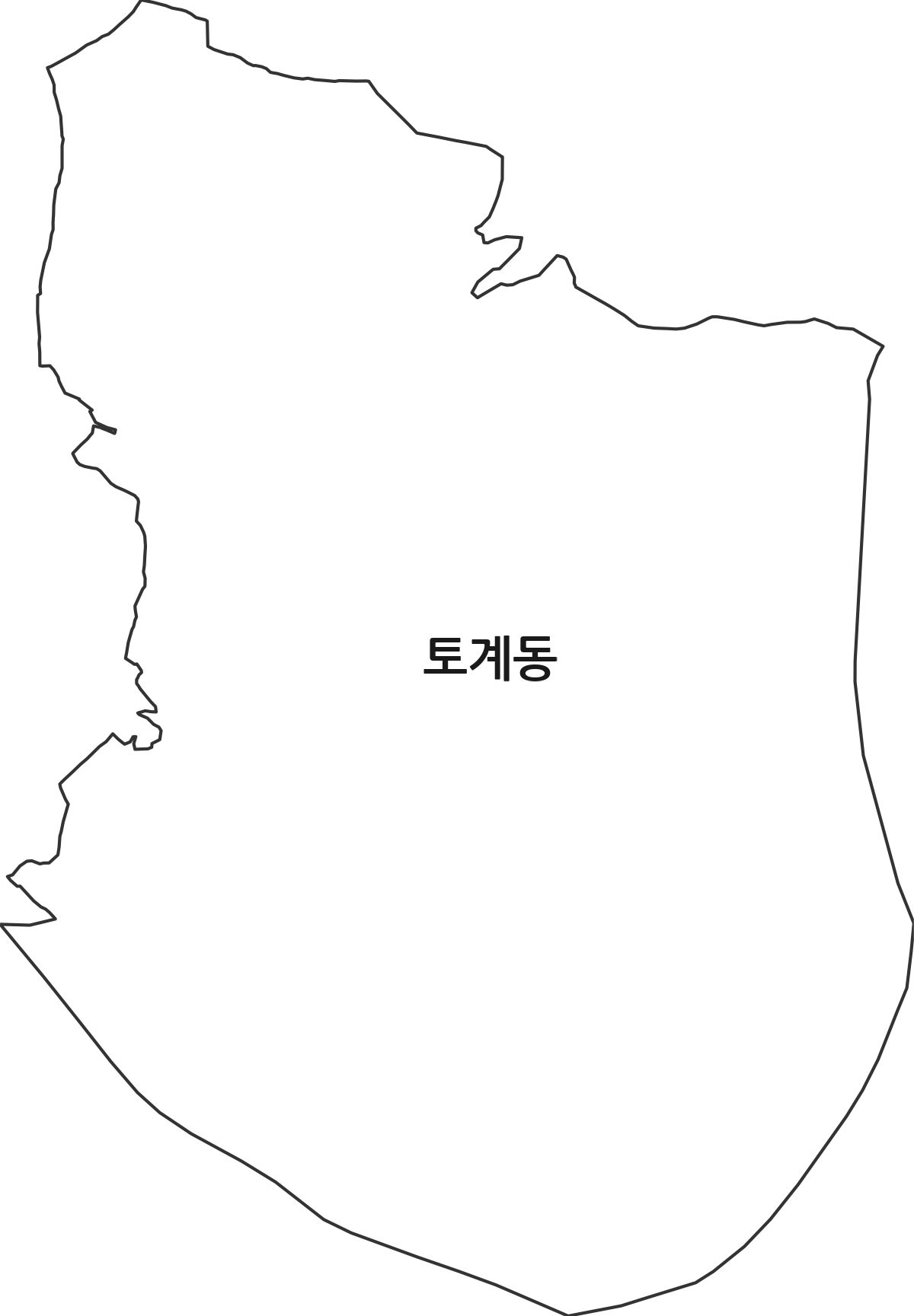 전라남도 나주시 토계동 법정동 행정구역 경계 지도