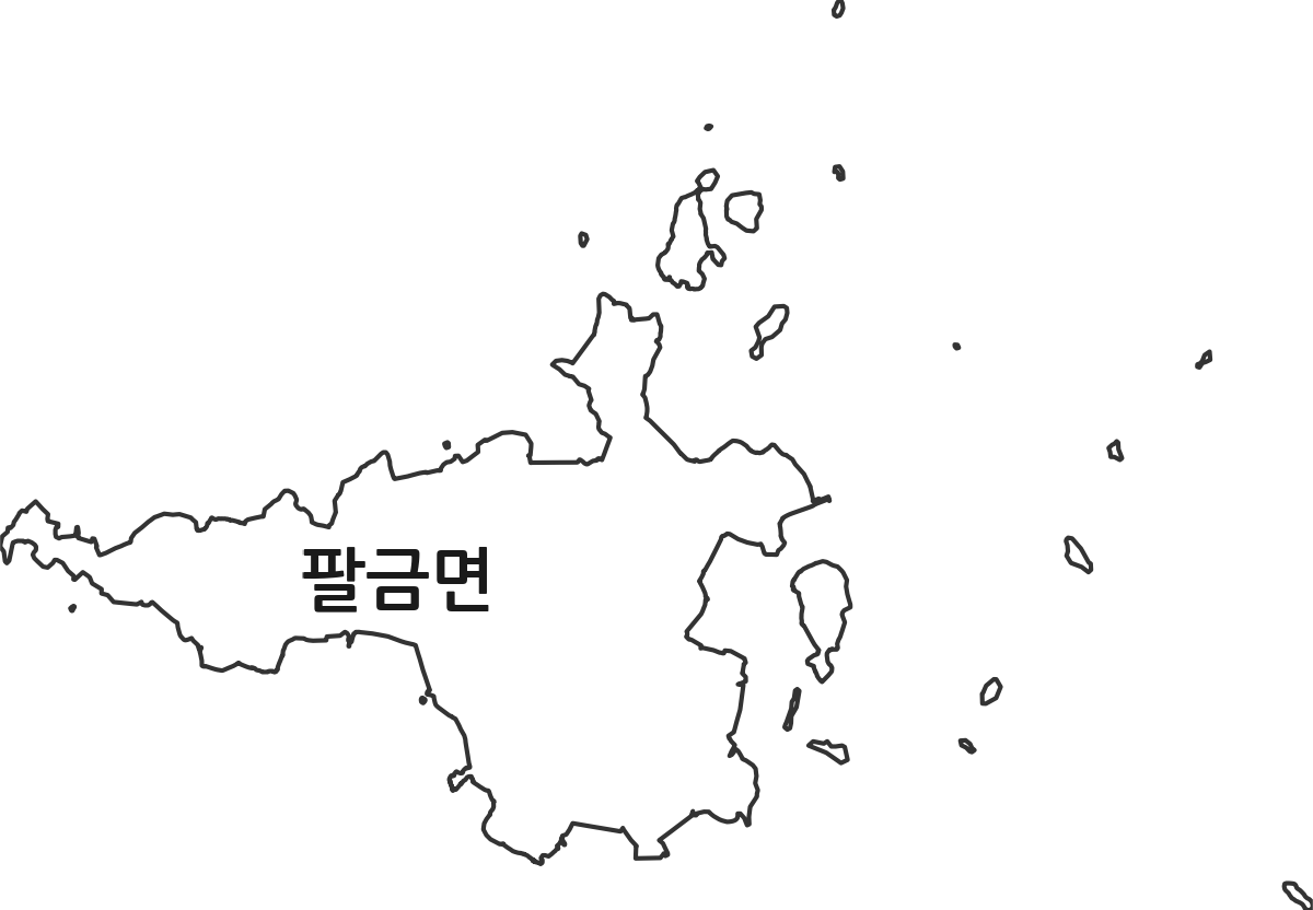 전라남도 신안군 팔금면 행정동 행정구역 경계 지도
