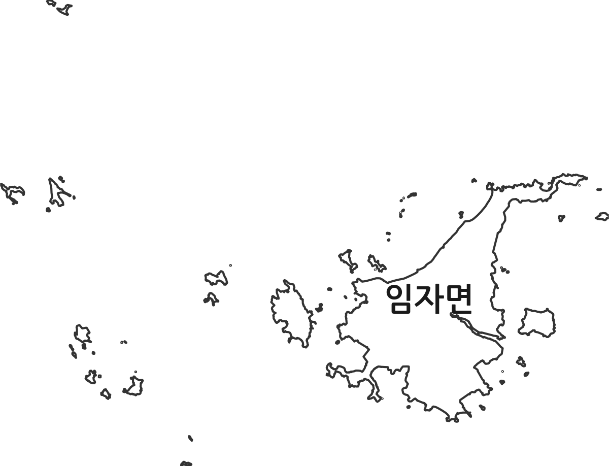 전라남도 신안군 임자면 법정동 행정구역 경계 지도