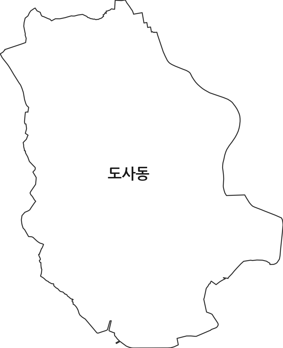 전라남도 순천시 도사동 행정동 행정구역 경계 지도