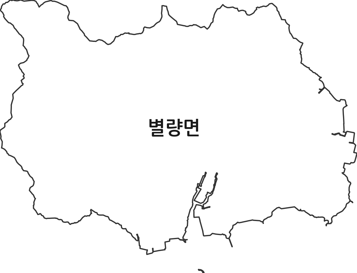 전라남도 순천시 별량면 행정동 행정구역 경계 지도