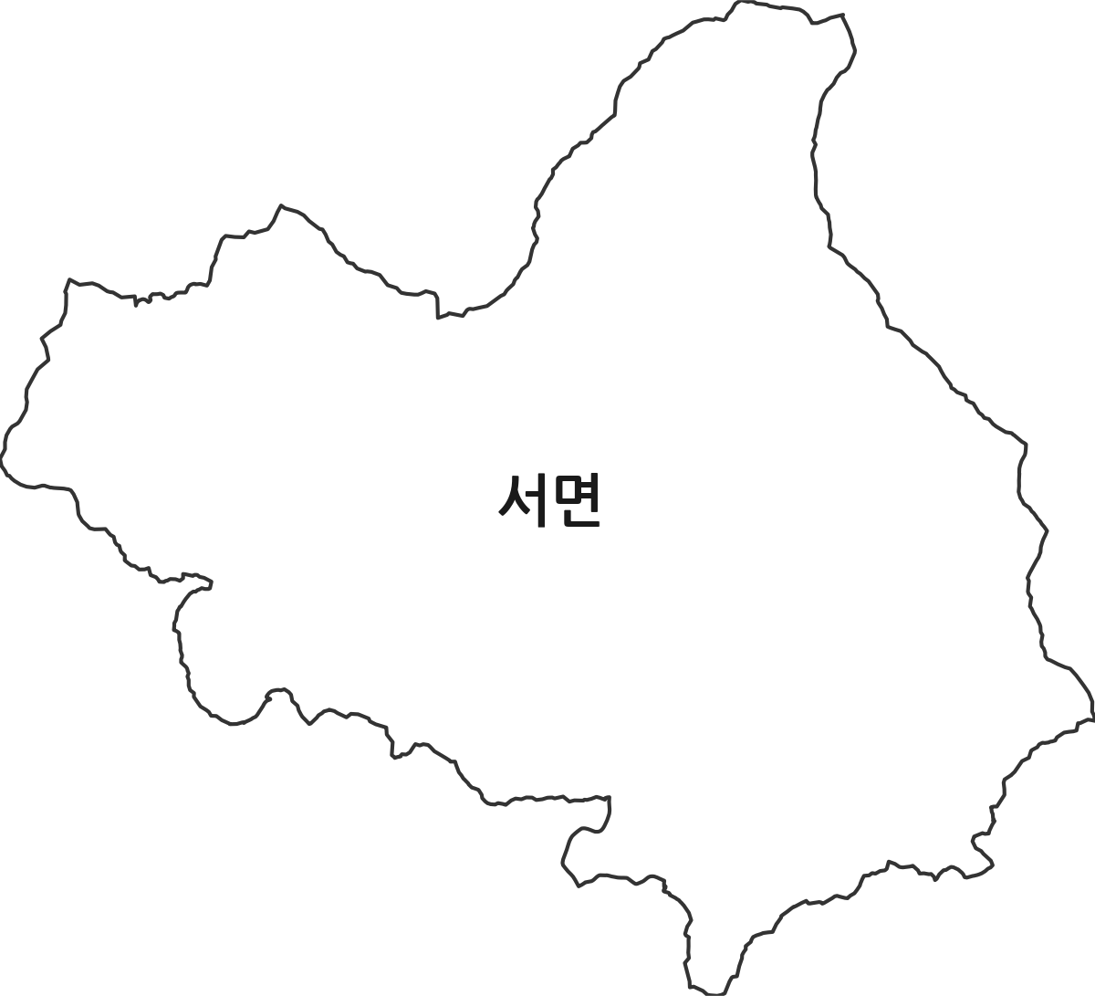 전라남도 순천시 서면 행정동 행정구역 경계 지도