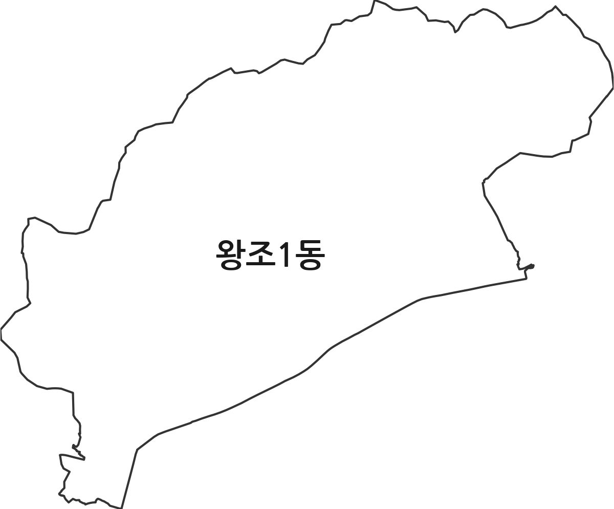 전라남도 순천시 왕조1동 행정동 행정구역 경계 지도