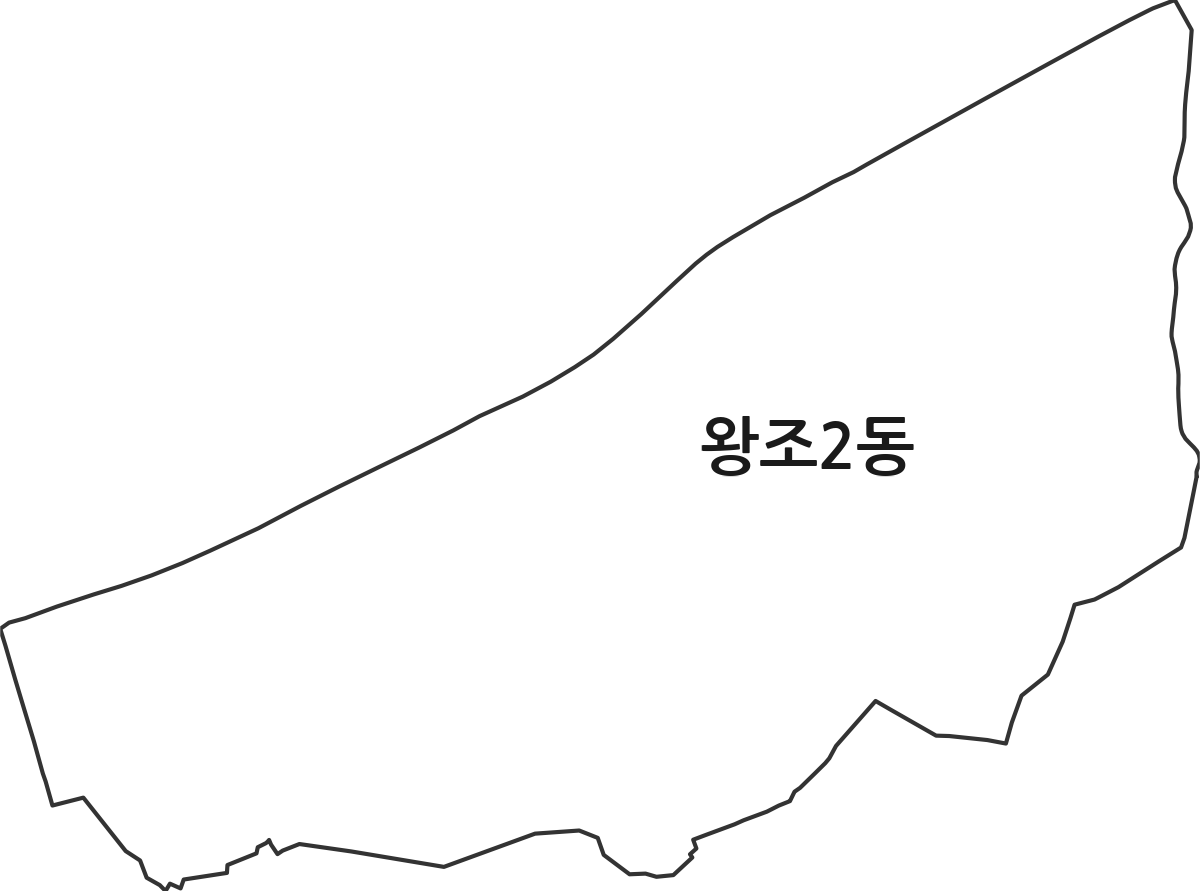 전라남도 순천시 왕조2동 행정동 행정구역 경계 지도