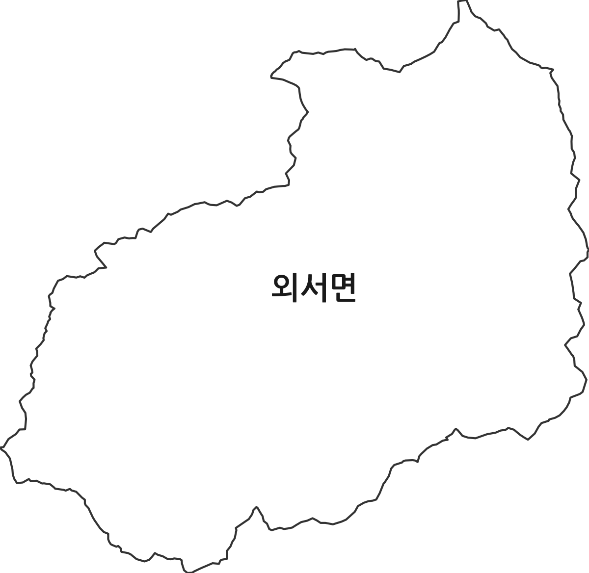 전라남도 순천시 외서면 행정동 행정구역 경계 지도