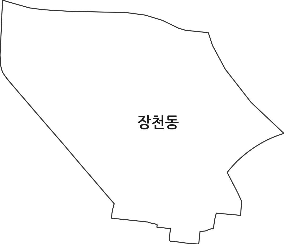 전라남도 순천시 장천동 행정동 행정구역 경계 지도