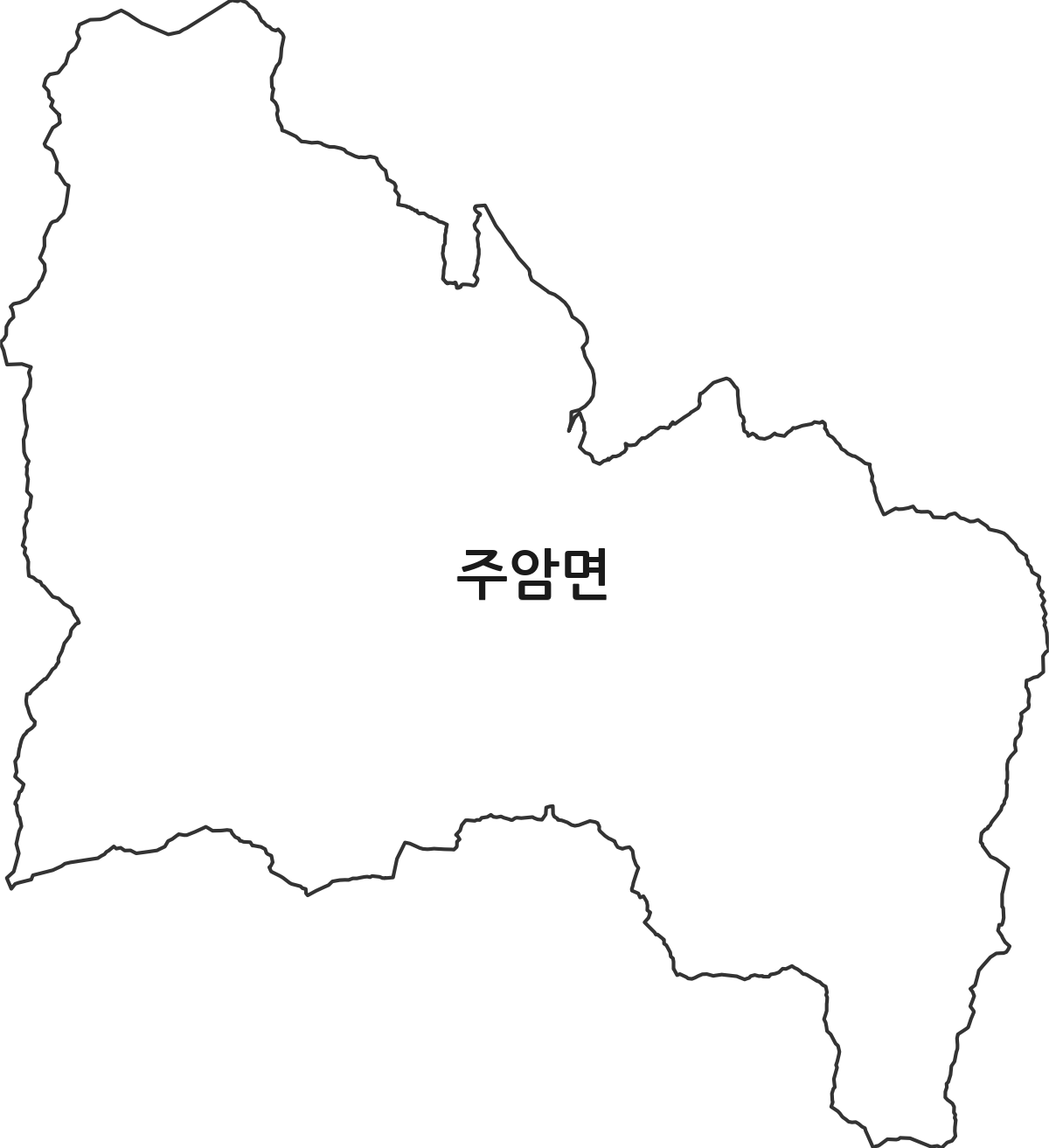 전라남도 순천시 주암면 행정동 행정구역 경계 지도